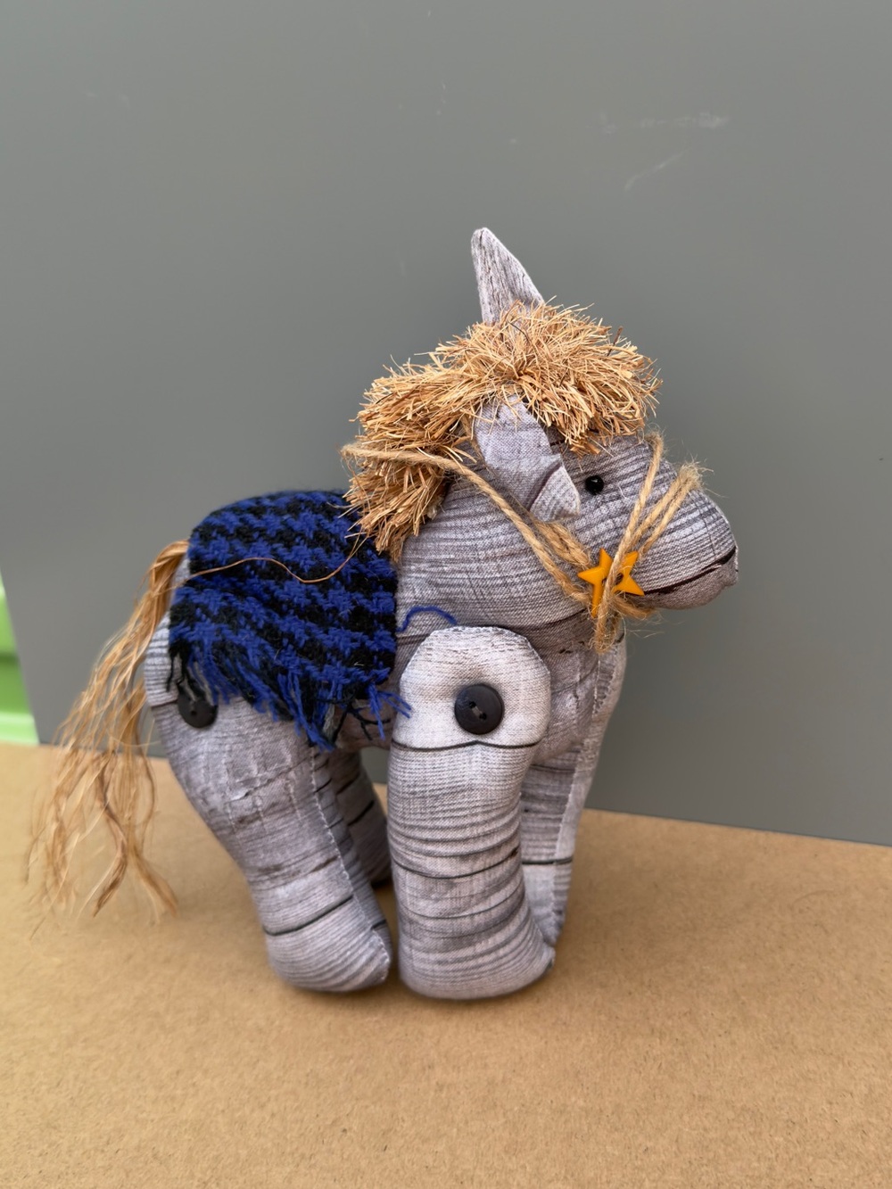 Vintage Handcrafted Straw Donkey Figurine | Rustic Folk Art Animal Decor
